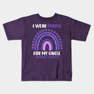 Sarcoidosis Awareness I Wear Purple For My Uncle Kids T-Shirt